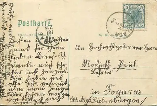 Toblach - Ampezzaner Dolomiten - Verlag Stengel & Co. Dresden 1902 gel. 1906