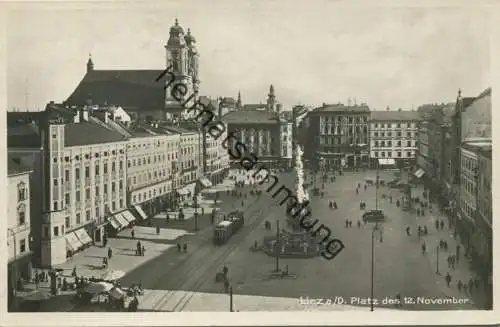 Linz - Platz des 12. November - Foto-AK gel. 1931