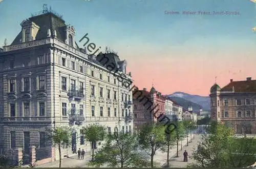 Leoben - Kaiser Franz Josef Strasse - Verlag Karl Krall Leoben 1915 - gel. 1915