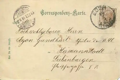 Cheb - Eger - Egerthal - Verlag Hermann Poy Dresden - gel. 1898