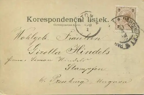 Pozdrav z Pardubice - Edition Eduard Ruzicka Pardubic gel. 1899