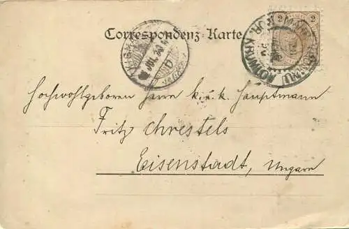 Gruss aus Mährisch-Kromau - Verlag F Swoboda Mährisch-Kromau gel. 1906