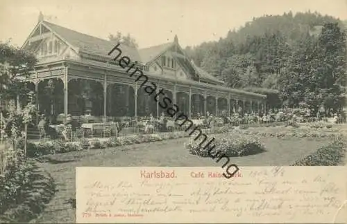 Karlsbad - Café Kaiserpark - Verlag Brück & Sohn Meissen gel. 1902