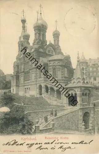 Karlsbad - Russische Kirche - Verlag Brück & Sohn Meissen - gel. 1903