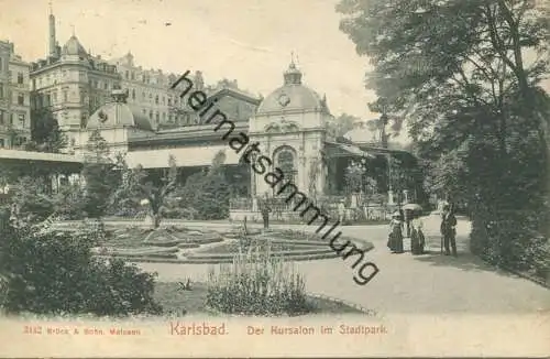 Karlsbad - Der Kursalon im Stadtpark - Verlag Brück & Sohn Meissen - gel. 1907