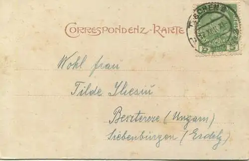 Teschen - Tesin - Cieszyn - Olsawehre - Dreibrüderbrunnen - Österreichisch-Schlesien - Verlag Hutterer Teschen gel. 1914