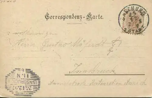 Gruss aus Salzburg - Kapitelschwemme - Verlag Stengel & Co. Dresden gel. 1897