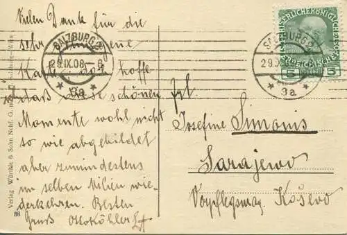 Salzburg - Verlag Würthle & Sohn Salzburg gel. 1908