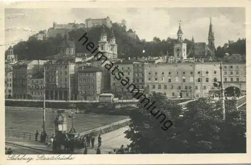 Salzburg - Staatsbrücke - Verlag Karl Jurischek gel. 1927