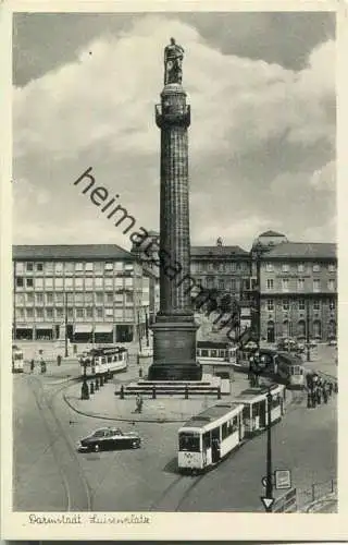 Darmstadt - Luisenplatz - Strassenbahnen - Süddeutsche Bank - Verlag Kaufhof AG Darmstadt