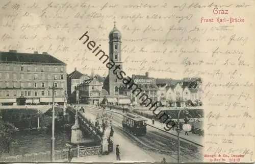 Graz - Franz-Karl-Brücke - Verlag Stengel & Co. Dresden gel. 1903