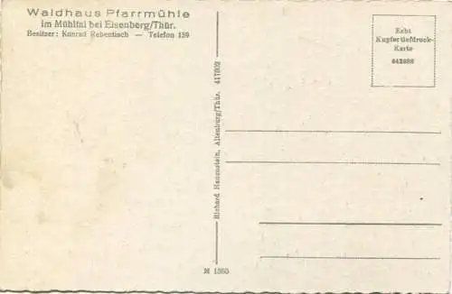 Pfarrmühle im Mühltal - Verlag Richard Hauenstein Altenburg