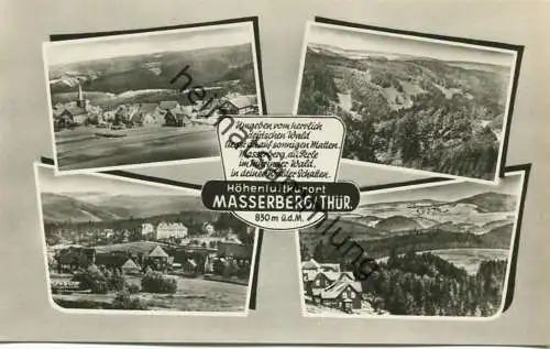 Masserberg - Foto-AK 60er Jahre - Verlag Richard Zieschank Rudolfstadt