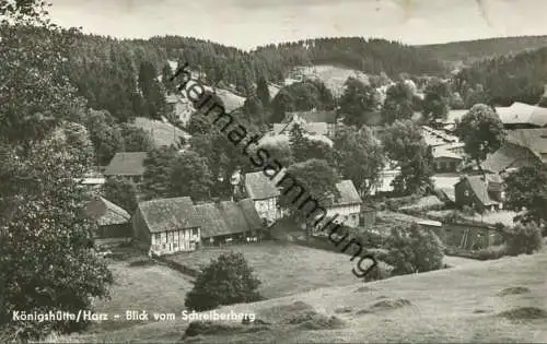 Königshütte - Blick vom Schreiberberg - Foto-AK 1973 - Verlag E. Riehn Wernigerode