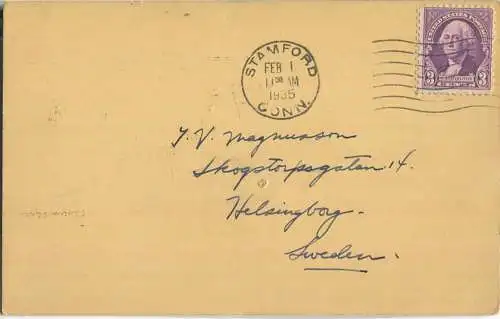 QSL - Radio - W1AVV - USA - Stamford CT - 1935