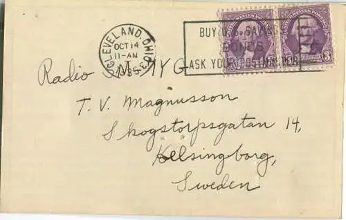 QSL - Radio - W8GAM - USA - Cleveland OG - 1935