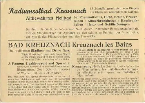 QSL - QTH - Funkkarte - DE1585T - Bad Kreuznach - 1934