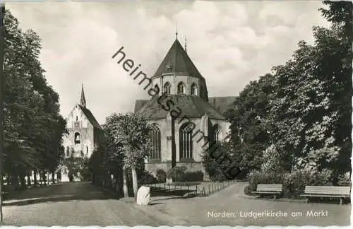 Norden - Ludgerkirche am Markt - Foto-Ansichtskarte - Verlag Cramers Kunstanstalt Dortmund