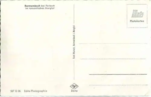 76596 Bermersbach - Forbach - Foto-Ansichtskarte - Verlag Ferd. Wunsch Bermersbach