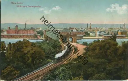 Mannheim - Blick nach Ludwigshafen - Eisenbahn