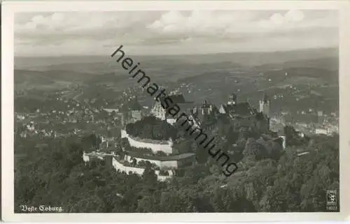 Veste Coburg - Klinke-Luftbild - Foto-Ansichtskarte 30er Jahre