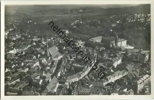 Weimar - Klinke-Luftbild - Foto-Ansichtskarte 30er Jahre