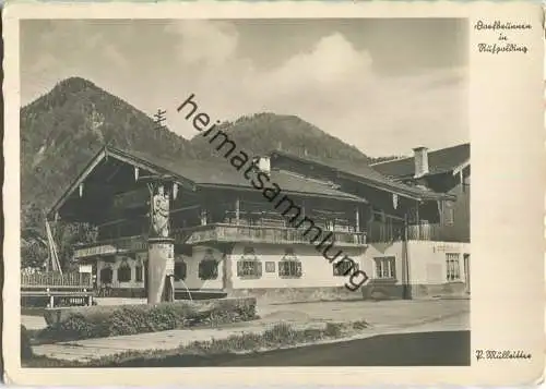 Ruhpolding - Dorfbrunnen - Foto-Ansichtskarte Großformat