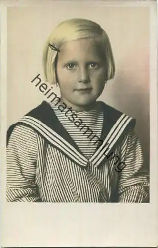 Mädchen - Matrosenbluse - coloriert - Foto-Ansichtskarte 1933