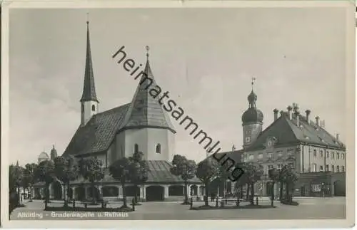 Altötting - Gnadenkapelle - Rathaus - Foto-Ansichtskarte