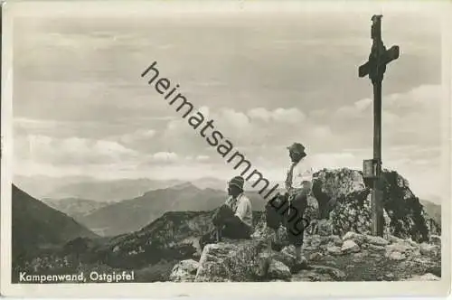 Kampenwand - Gipfelkreuz - Foto-Ansichtskarte