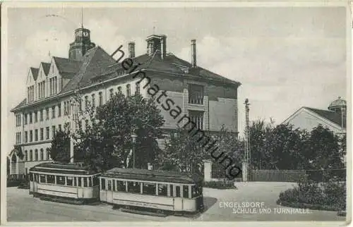 Leipzig - Engelsdorf - Schule - Turnhalle - Straßenbahn