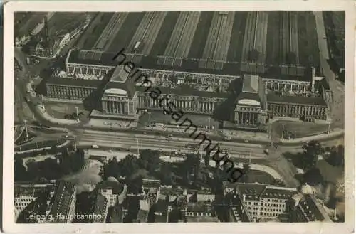 Leipzig - Hauptbahnhof - Luftbild - Foto-Ansichtskarte