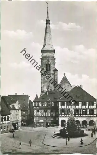 Schwabach - Rathaus - Schöner Brunnen - Foto-Ansichtskarte