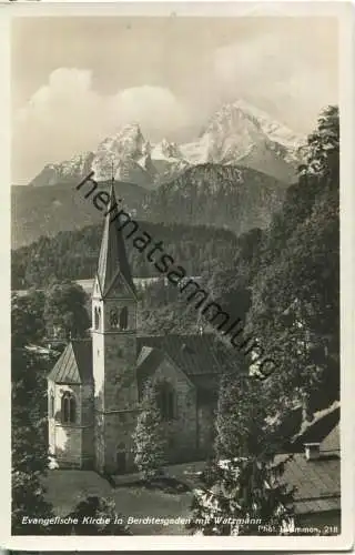 Berchtesgaden - Evangelische Kirche - Foto-Ansichtskarte