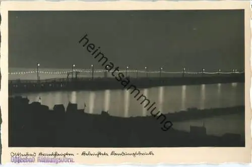 Kühlungsborn - Beleuchtete Landungsbrücke - Foto-Ansichtskarte