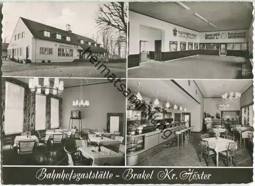 33034 Brakel Kreis Höxter - Bahnhofsgaststätte - Inhaber Walter Schlotthauber - Ansichtskarte Großformat