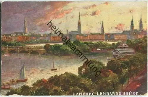 Hamburg - Lombardsbrücke - Verlag Theo Stroefer Nürnberg