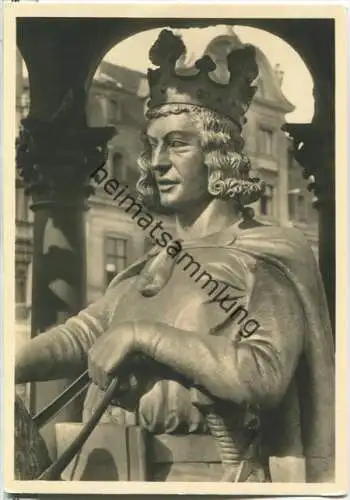 Magdeburg - Reiterdenkmal - Kaiser-Otto - Foto-Ansichtskarte Grossformat - Aufnahme Rudolf Hatzold Magdeburg