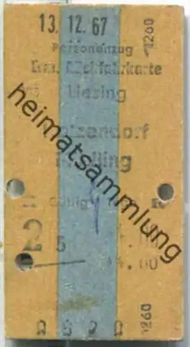 Fahrkarte - Liesing - Mödling 1967