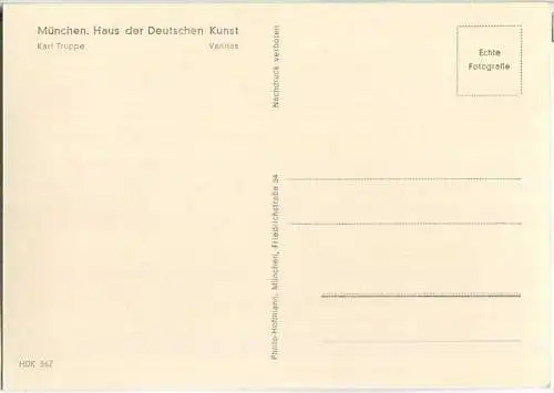 HDK567 - Vanitas - Karl Truppe - Ansichtskarte Grossformat - Verlag Heinrich Hoffmann München