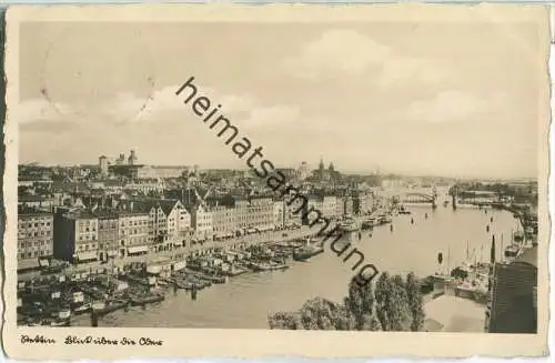 Stettin - Blick über die Oder - Foto-Ansichtskarte - Verlag Schöning & Co Lübeck