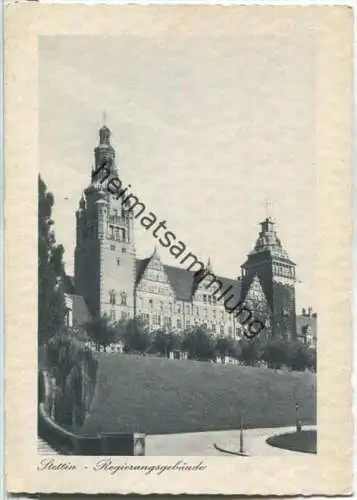 Stettin - Regierungsgebäude - Ansichtskarte Grossformat - Verlag Schöning & Co
