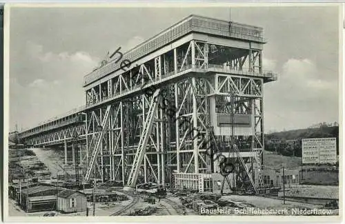 Niederfinow - Schiffshebewerk - Baustelle - Verlag C. F. Habermann Eberswalde