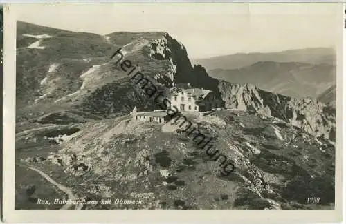 Rax - Habsburghaus - Gamseck - Foto-Ansichtskarte - Verlag C. R. Wiatschka Wien