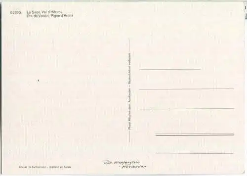 La Sage - Val d'Herens - Ansichtskarte Großformat
