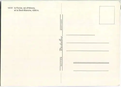 La Forcla - Val d'Herens - Ansichtskarte Großformat