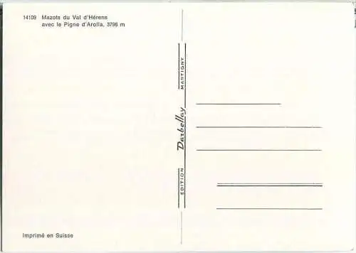 Mazots du val d'Herens - Ansichtskarte Großformat