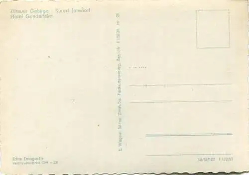 Jonsdorf - Hotel Gondelfahrt - Foto-AK-Grossformat 50er Jahre - Verlag E. Wagner Söhne Zittau