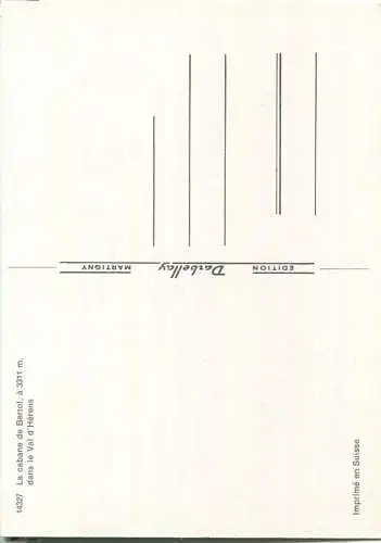 La cabane de Bertol - Ansichtskarte Grossformat