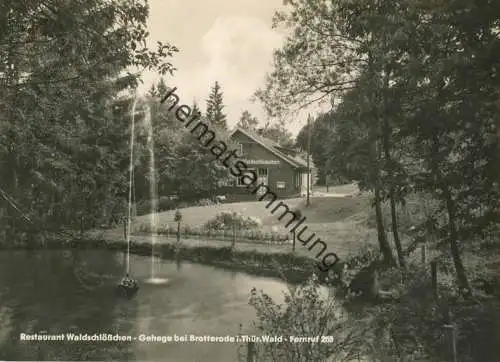 Brotterode - Restaurant Waldschlösschen - Foto-AK Grossformat 60er Jahre - Verlag Foto-Kley Bad Liebenstein